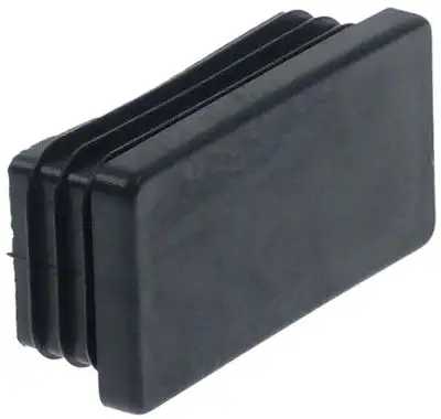 Ändlock svart L 60mm B 30mm för fyrkantsrör