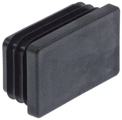 Ändlock svart L 50mm B 30mm för fyrkantsrör