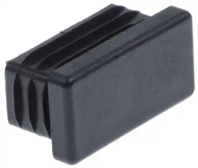 Ändlock svart L 40mm B 20mm för fyrkantsrör