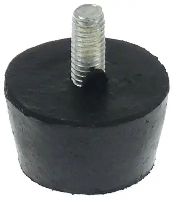 Apparatfot Gummi ø 28mm H 175mm Hål ø 6mm