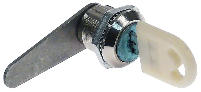 Nyckelcylinder med spak Ø 18 mm M18x1,25 Rotationsvinkel 90 °