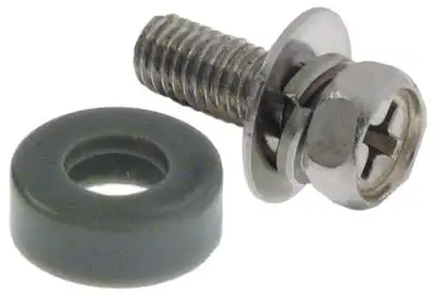 Rulle Rulleø 12mm Total bredd 5mm Gänga M4 Plast