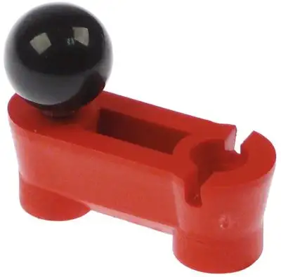 Hållare HA 32mm röd H 20mm Hål ø 10mm