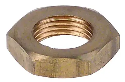 Mutter Gänga M18x1,5 Mässing H 7mm SW 27