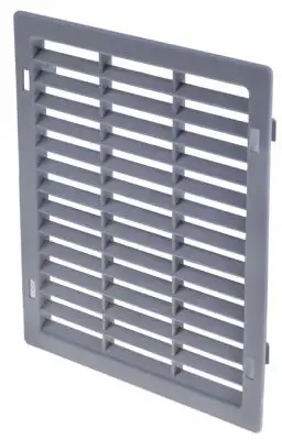 Ventilationsgaller Plast grå H 195mm L 230mm