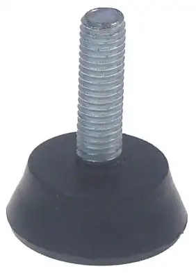 Apparatfot Gänga M8 ø 30mm H 12mm Gänga L 27mm
