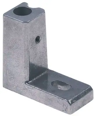 Hållare Aluminium H 54mm L 57mm B 25mm Hål ø 12mm