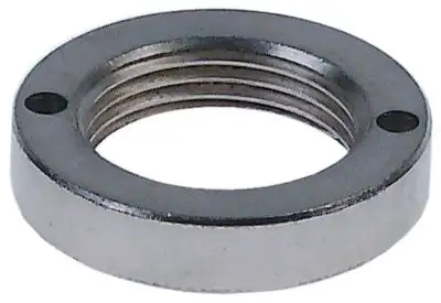 Räfflad mutter Gänga M22 förkromad ø 32mm H 7mm