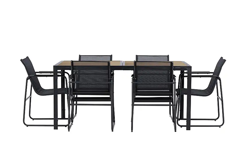 Venture Home Lampedusa Matgrupp Utomhus 6-sits Svart