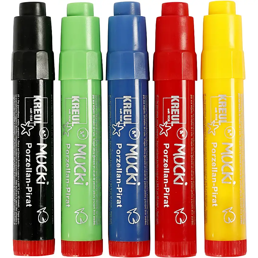 Glas Creativ CompanyOch Porslinstusch Mucki Spets 2-5 mm Mixade Färger 5 St/1 Förp