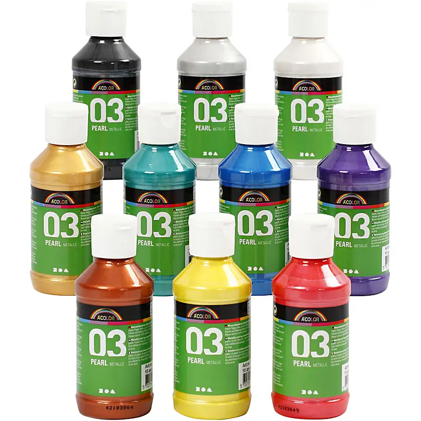 Akrylfärg Creativ CompanyA-color Nr. 03 Metallic 10st 120 ml/1 Förp