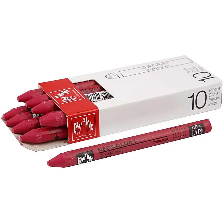 Färgkrita Creativ CompanyNeocolor i Tjocklek 8 mm 10 st/1 FörpCarmine (080)