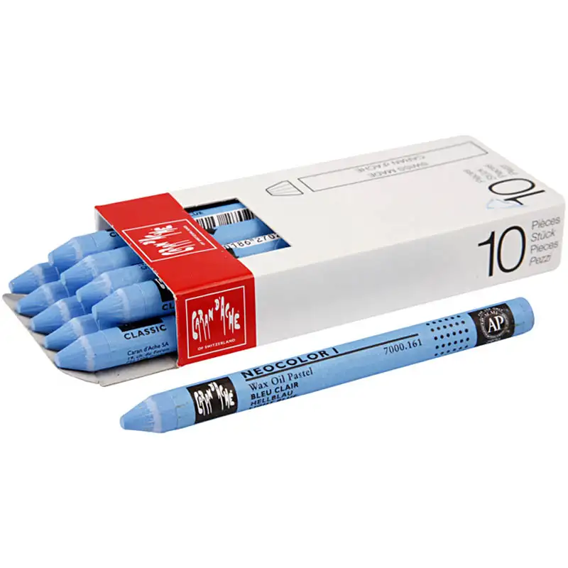 Färgkrita Creativ CompanyNeocolor i Tjocklek 8 mm 10 st/1 FörpLight Blue (161)