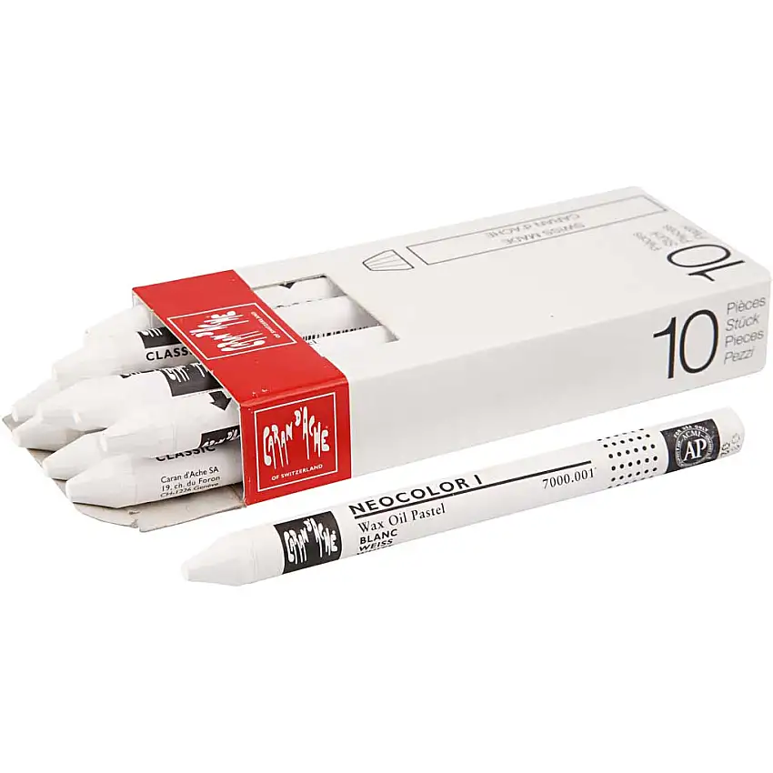 Färgkrita Creativ CompanyNeocolor i Tjocklek 8 mm 10 st/1 FörpWhite (001)