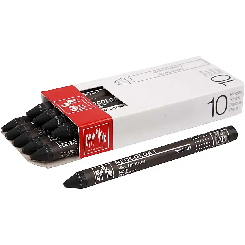 Färgkrita Creativ CompanyNeocolor i Tjocklek 8 mm 10 st/1 FörpBlack (009)