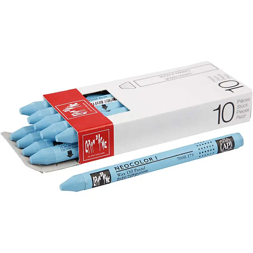 Färgkrita Creativ CompanyNeocolor i Tjocklek 8 mm 10 st/1 FörpTurquoise Blue (171)