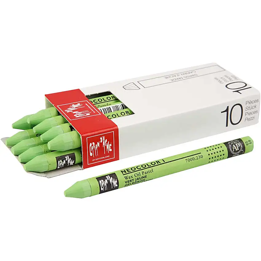 Färgkrita Creativ CompanyNeocolor i Tjocklek 8 mm 10 st/1 FörpYellow Green (230)