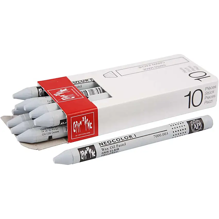 Färgkrita Creativ CompanyNeocolor i Tjocklek 8 mm 10 st/1 FörpLight Grey (003)