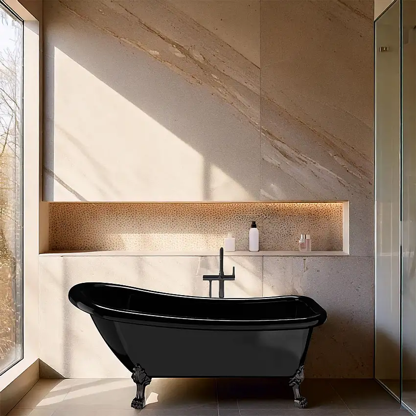 Tassbadkar BathlifeIdeal SvartSvarta fötter