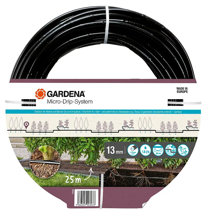 Droppslang GardenaOvan och Under Jord 25 m