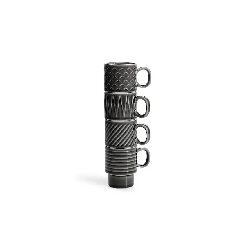 Espressokopp SagaformCoffee & More 4-PackGrå