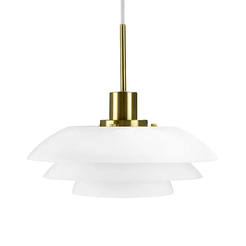 Taklampa Dyberg LarsenPendelOpal/Mässing, Diameter: 31 cm
