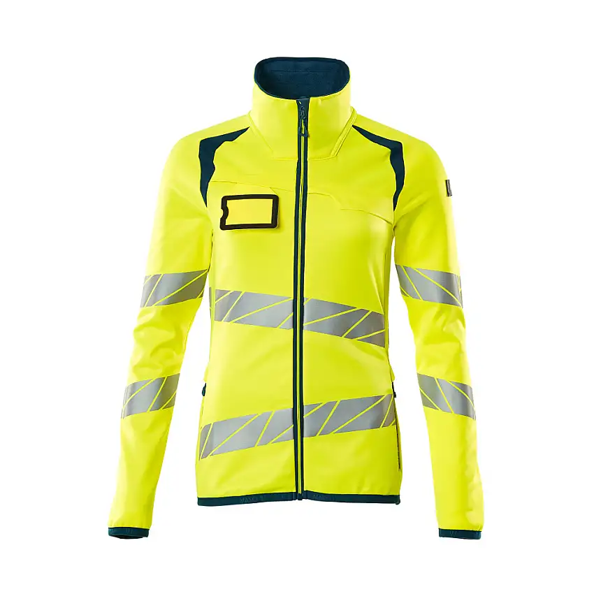 Fleecetröja med blixtlås MascotAccelerate 19153-315Storlek: L, Färg: Hi-vis Gul/mörk Petroleum