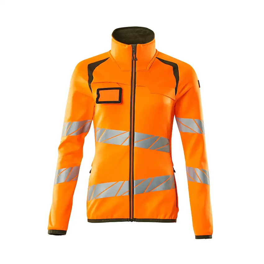 Fleecetröja med blixtlås MascotAccelerate 19153-315Storlek: 2XL, Färg: Hi-vis Orange/mossgrön