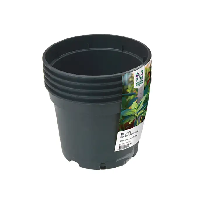 Plastkruka Nelson GardenPlanteringskruka i Plats Svart 17 cm, Svart, Krukväxter & Perenner