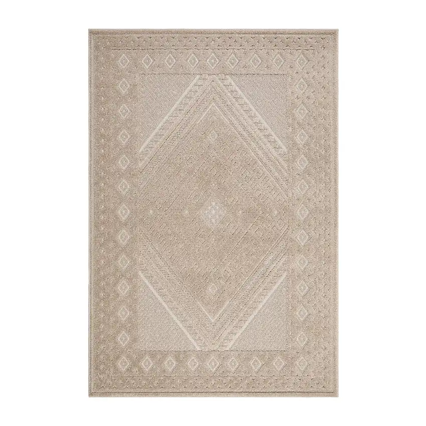 Utomhusmatta KM CarpetsHampton MedaljongLinne, 200x290 cm