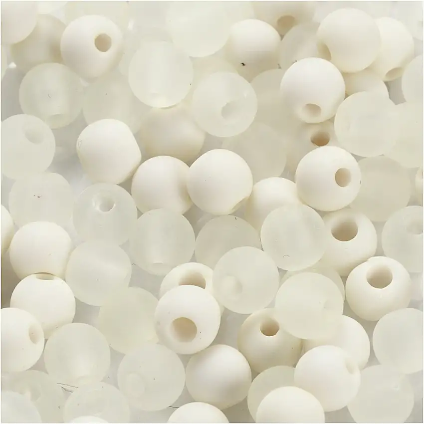 Plastpärlor Creativ CompanyD6 mm Hålstl 2 mm 40 g/1 FörpCream