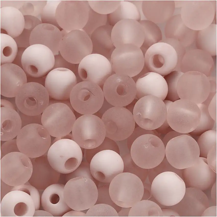 Plastpärlor Creativ CompanyD6 mm Hålstl 2 mm 40 g/1 FörpRosa
