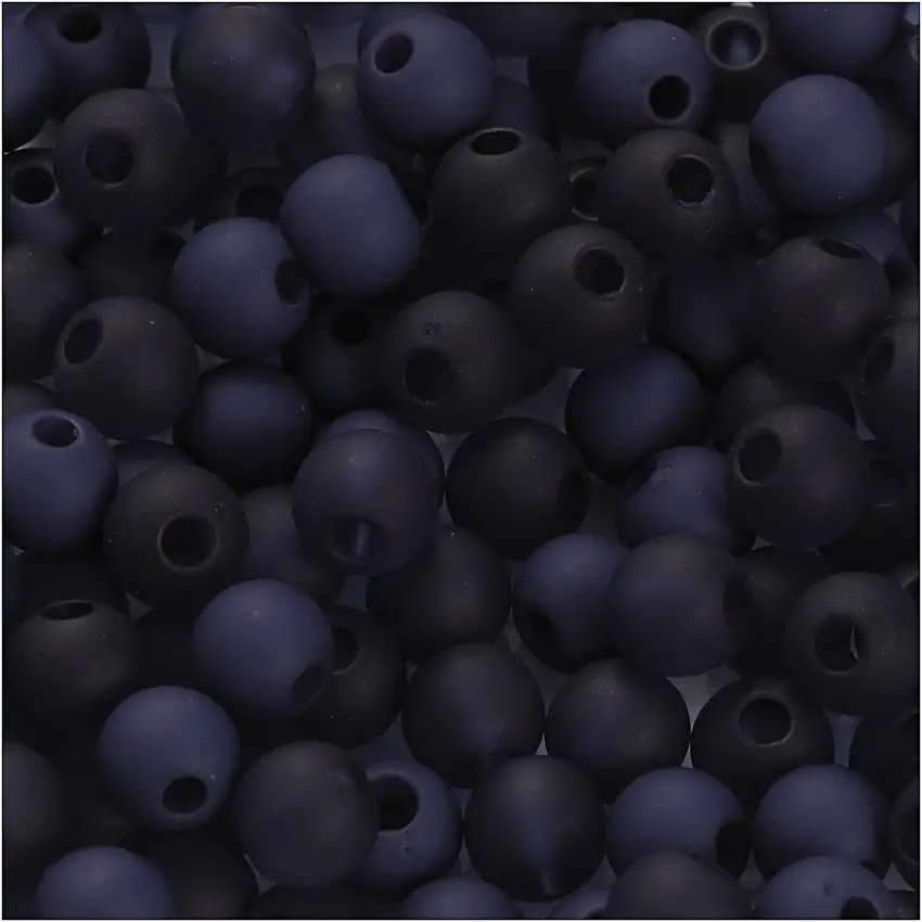 Plastpärlor Creativ CompanyD6 mm Hålstl 2 mm 40 g/1 FörpBlå