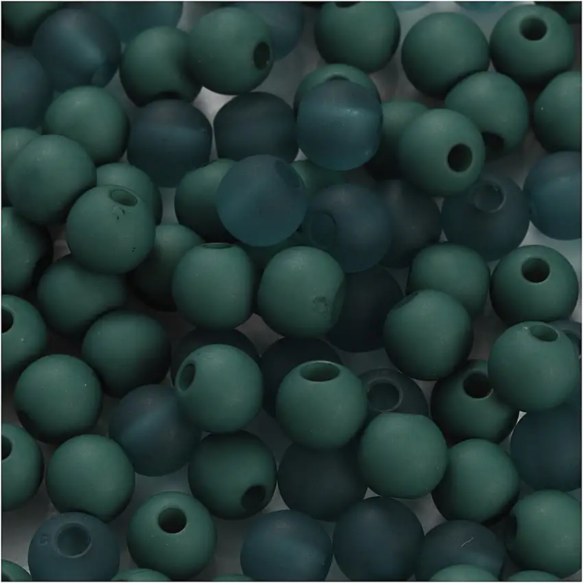 Plastpärlor Creativ CompanyD6 mm Hålstl 2 mm 40 g/1 FörpFlaskgrön