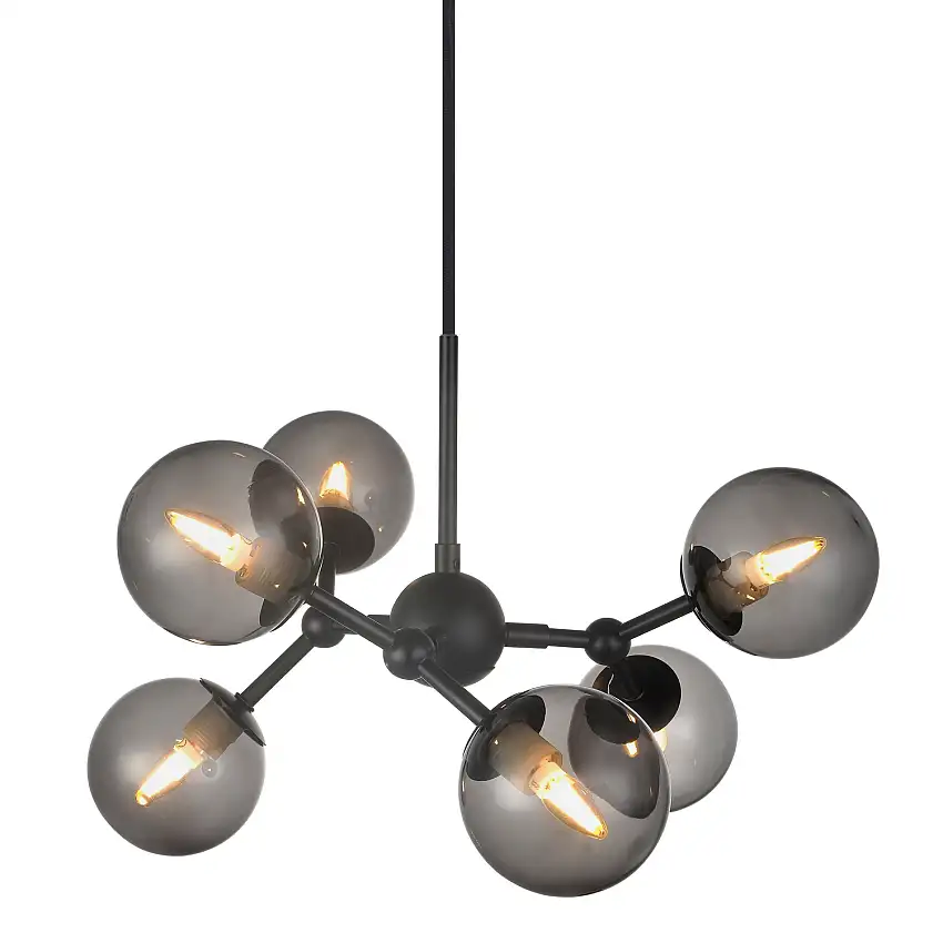 Taklampa Halo DesignAtom Chandelier 6L G9Grå