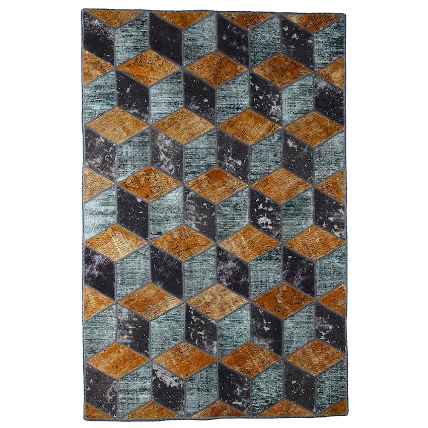 Persisk Patchworkmatta D-signHandknuten 750787