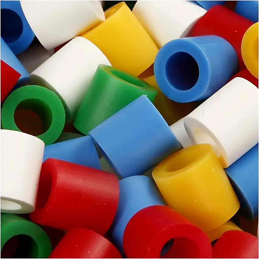 Rörpärlor Creativ CompanyStl 10x10 mm Hålstl 5,5 mm Jumbo 1 FörpStandardfärger, 3200 st