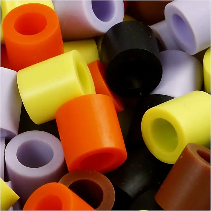 Rörpärlor Creativ CompanyStl 10x10 mm Hålstl 5,5 mm Jumbo 1 FörpHöst Mix, 2450 st