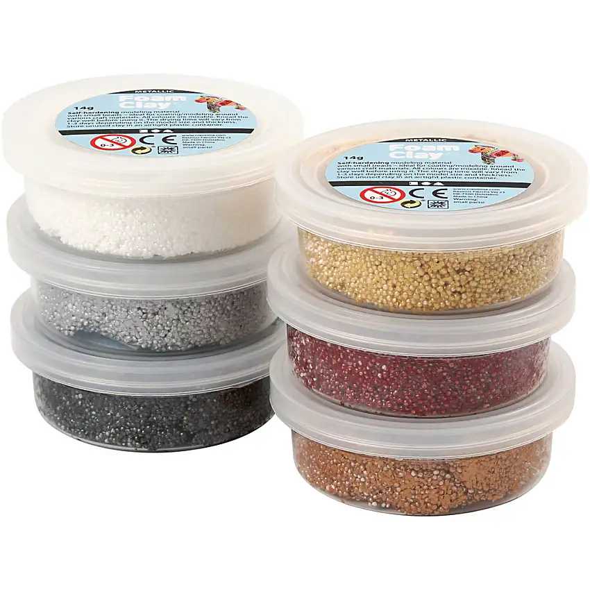 Foam Clay Creativ CompanyMixade Dova Färger Metallic 6x14 g/1 Förp