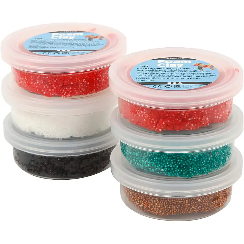 Foam Clay Creativ CompanyMixade Färger 6x14 g/1 Förp