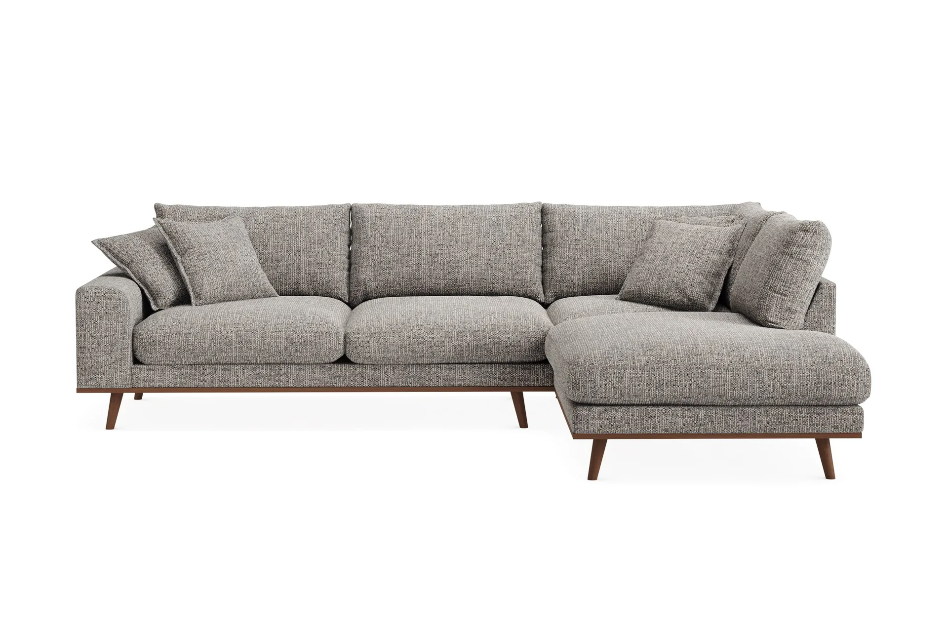 Copenhagen Premium 4-sits Högervänd L-formad Djup Schäslongsoffa i Chenille