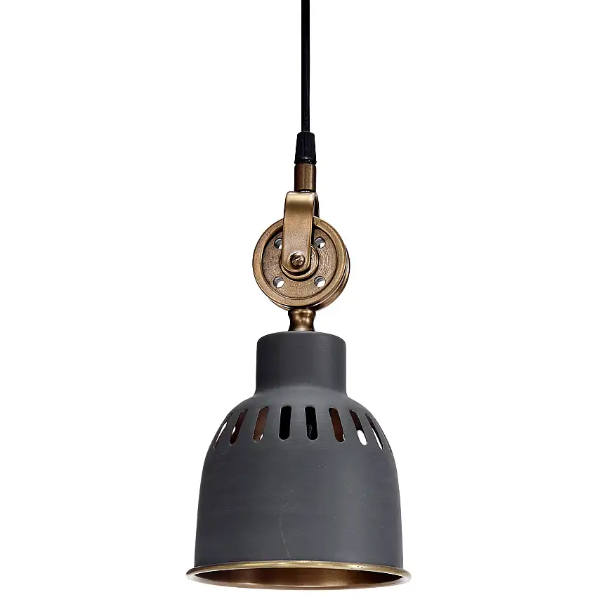 Tak-/Fönsterlampa PR HomeClevelandGrå/Mässing, B: 14 cm