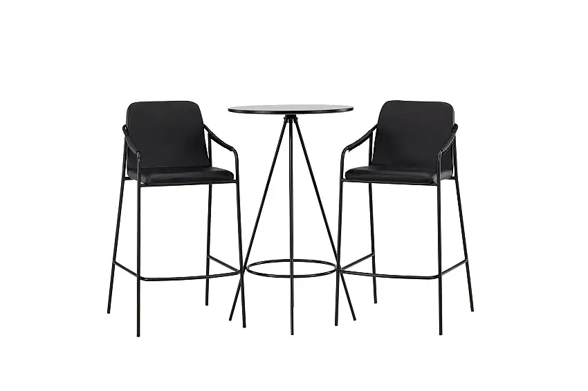 Bistro Matgrupp 60 cm Rund med 2 Tvista stolar
