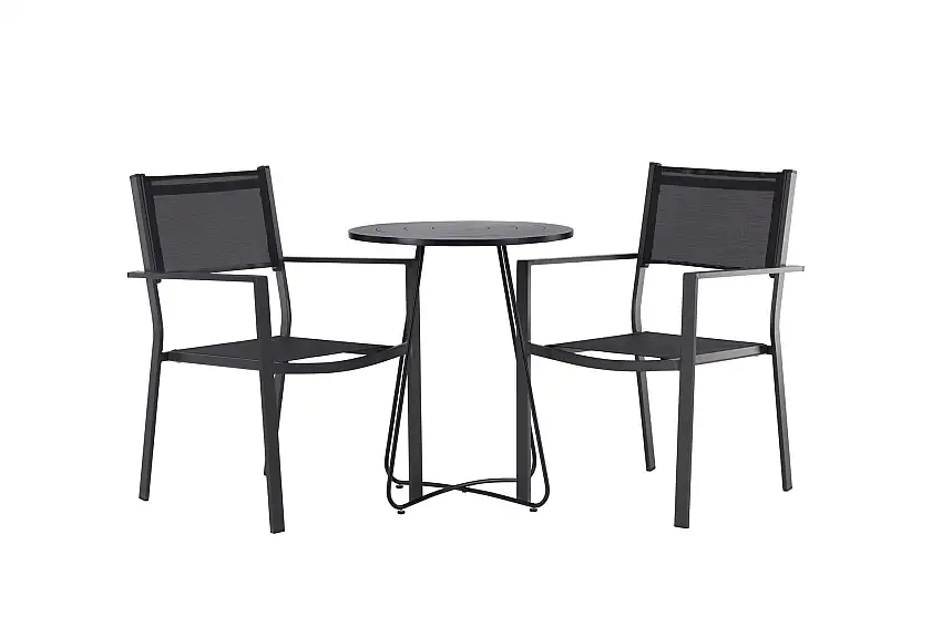 Bacong Matgrupp Utomhus 60 cm Rund med 2 Copacabana Utestolar
