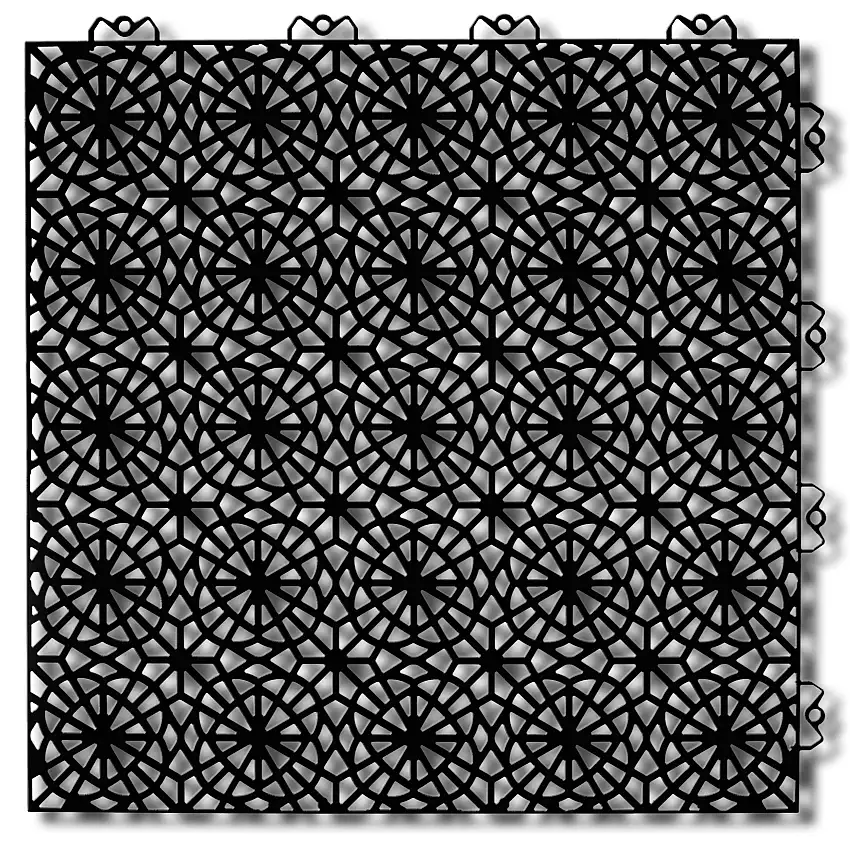 Golvplatta BergoXL Black Golvtrall i Plast