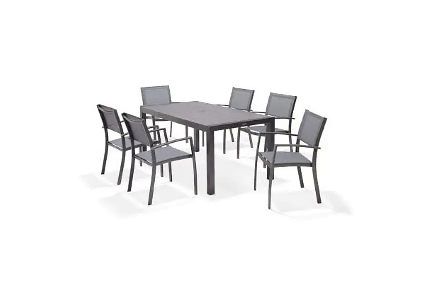 Utomhusmöbelgrupp Lifestyle Garden Solana 163 cm 6 carverstolar