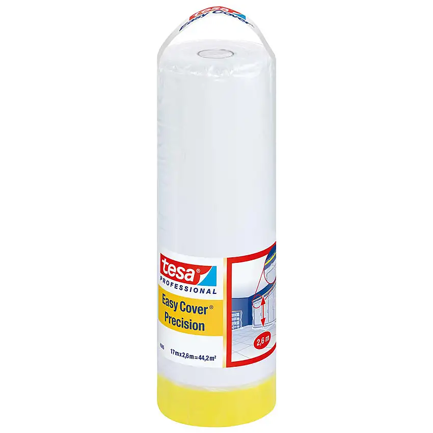 Målartillbehör TesaEasy Cover Precision Maskeringsfolie & Tejp, 2600mm x 17m