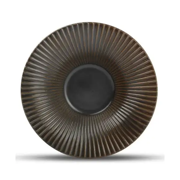 Tallrik Brass Silver Striped djup 20,5cm Fine2Dine