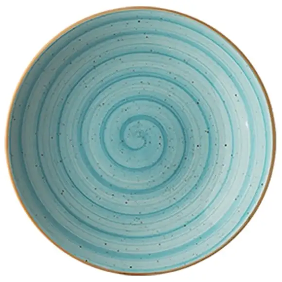 Tallrik Aqua Bloom djup utan bräm 25cm Bonna