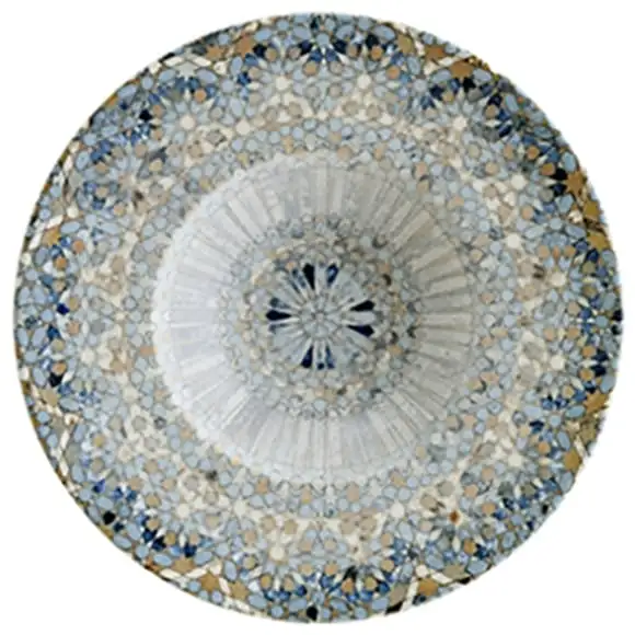 Tallrik Luca Mosaik djup med brett bräm 28cm Bonna